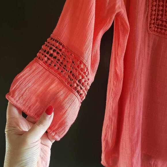 Women's Pink Boho Top - Picture 3 of 5